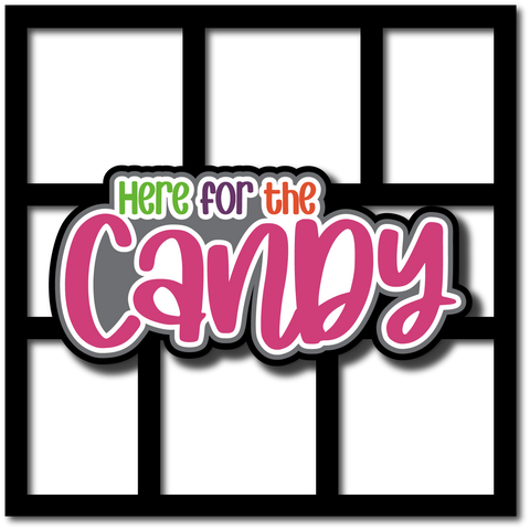 Here for the Candy - 6 Frames - Scrapbook Page Layered Overlay Kit
