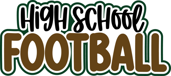 High School Football - Scrapbook Page Title Sticker