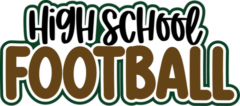 High School Football - Scrapbook Page Title Sticker