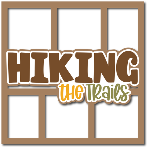 Hiking the Trails - 6 Frames - Layered Overlay - Digital Cut File - SVG - INSTANT DOWNLOAD