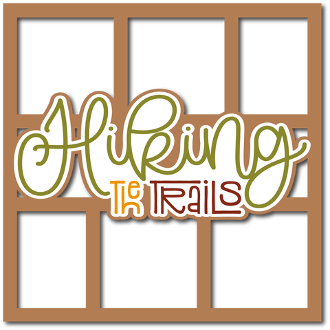 Hiking the Trails - Layered Overlay - Digital Cut File - SVG - INSTANT DOWNLOAD