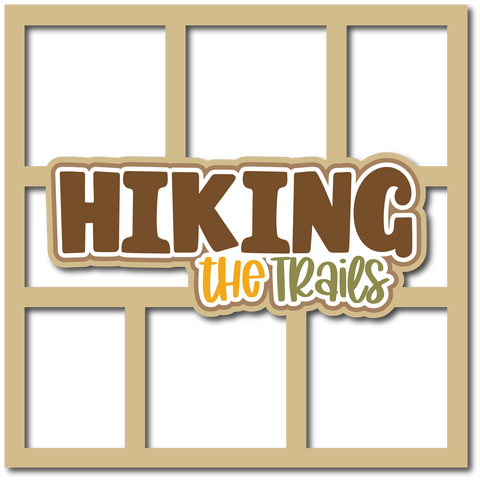 Hiking the Trails - 6 Frames - Scrapbook Page Layered Overlay Kit