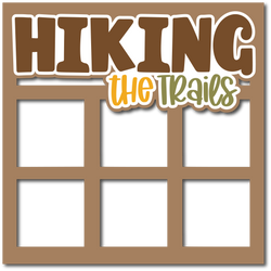 Hiking the Trails - 6 Square Frames - Layered Overlay - Digital Cut File - SVG - INSTANT DOWNLOAD
