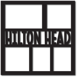 Hilton Head - 5 Frames - Scrapbook Overlay - Digital Cut File - SVG - INSTANT DOWNLOAD