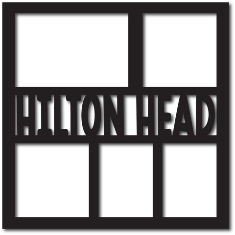 Hilton Head - 5 Frames - Scrapbook Overlay - Digital Cut File - SVG - INSTANT DOWNLOAD