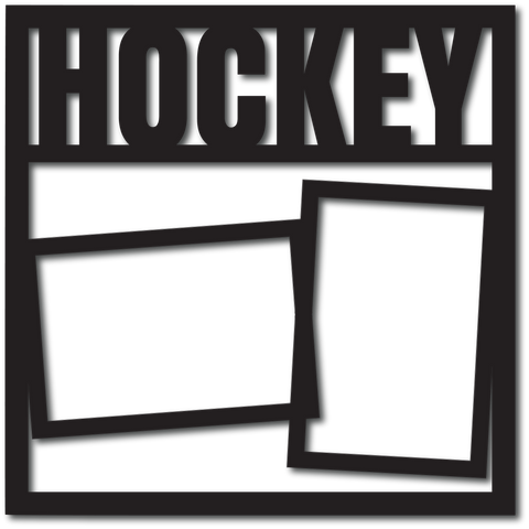Hockey - 2 Frames - Scrapbook Overlay - Digital Cut File - SVG - INSTANT DOWNLOAD