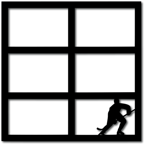 Hockey - 6 Frames - Scrapbook Overlay - Digital Cut File - SVG - INSTANT DOWNLOAD