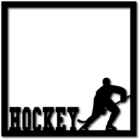 Hockey - Scrapbook Overlay - Digital Cut File - SVG - INSTANT DOWNLOAD