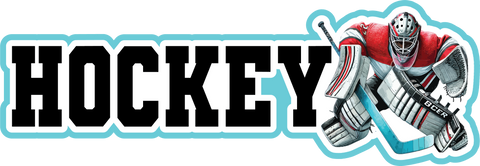 Hockey - Scrapbook Page Title Sticker