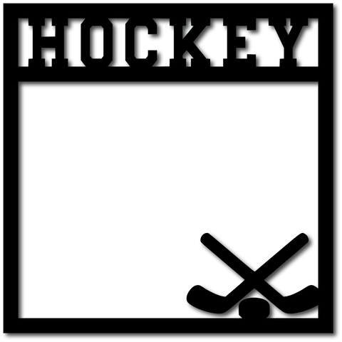Hockey - Scrapbook Overlay - Digital Cut File - SVG - INSTANT DOWNLOAD