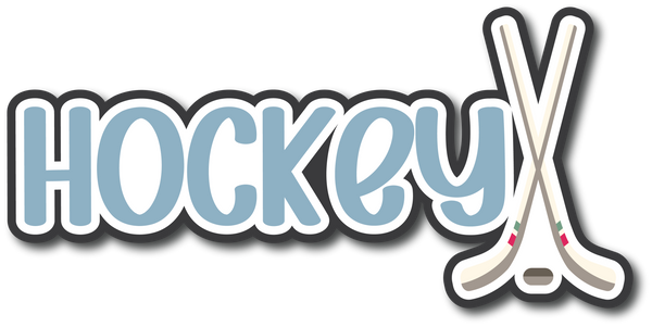 Hockey - Scrapbook Page Title Sticker