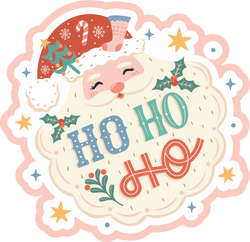 HO HO HO - Scrapbook Page Title Die Cut