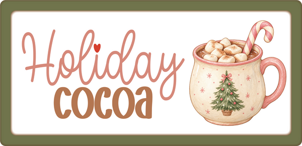 Holiday Cocoa - Scrapbook Page Title Die Cut