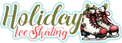 Holiday Ice Skating - Scrapbook Page Title Die Cut