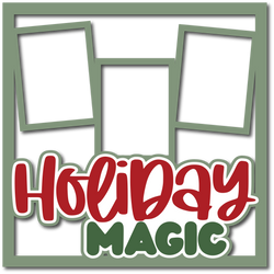 Holiday Magic - 3 Frames - Layered Overlay - Digital Cut File - SVG - INSTANT DOWNLOAD