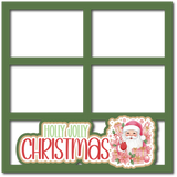 Holly Jolly - 4 Frames - Scrapbook Page Layered Overlay Kit