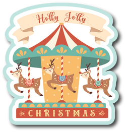 Holly Jolly Christmas - Scrapbook Page Title Die Cut