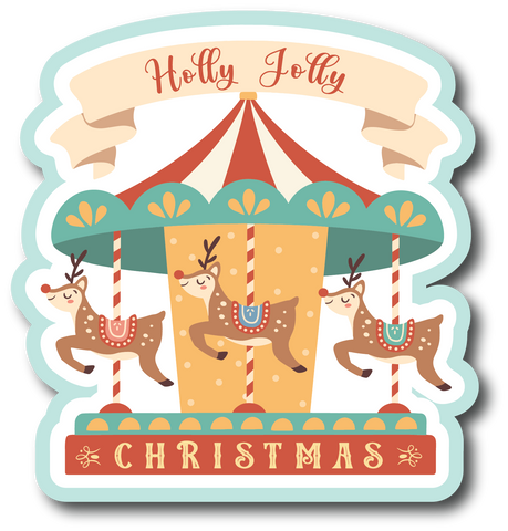 Holly Jolly Christmas - Scrapbook Page Title Sticker