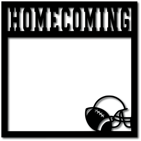 Homecoming - Football - Scrapbook Overlay - Digital Cut File - SVG - INSTANT DOWNLOAD