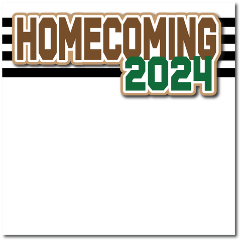 Homecoming 2024 - Printed Premade Scrapbook Page 12x12 Layout