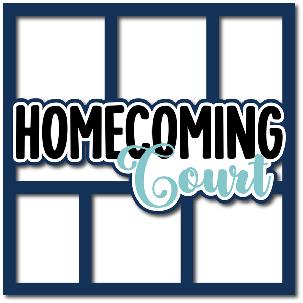Homecoming Court - 6 Frames - Layered Overlay - Digital Cut File - SVG - INSTANT DOWNLOAD
