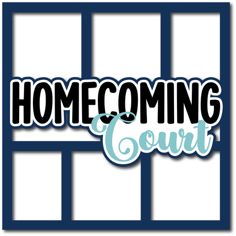 Homecoming Court - 6 Frames - Layered Overlay - Digital Cut File - SVG - INSTANT DOWNLOAD
