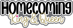 Homecoming King & Queen - Scrapbook Page Title Die Cut