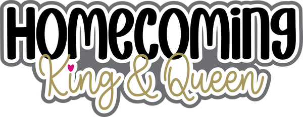 Homecoming King & Queen - Scrapbook Page Title Die Cut
