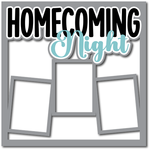 Homecoming Night - 3 Frames - Layered Overlay - Digital Cut File - SVG - INSTANT DOWNLOAD