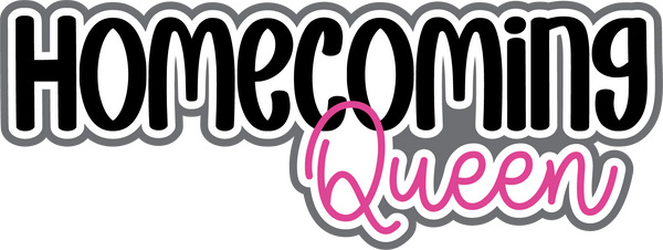 Homecoming Queen - Pink - Scrapbook Page Title Sticker
