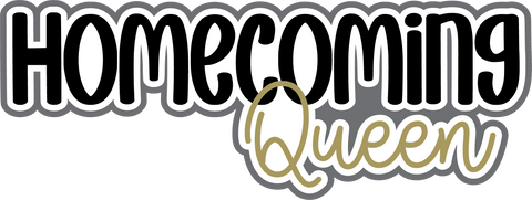 Homecoming Queen - Scrapbook Page Title Die Cut