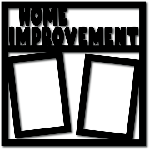 Home Improvement - 2 Vertical Frames - Scrapbook Overlay - Digital Cut File - SVG - INSTANT DOWNLOAD