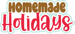 Homemade Holidays - Scrapbook Page Title Sticker