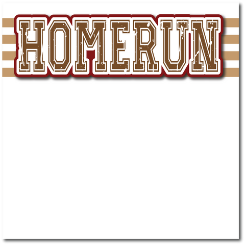 Homerun - Printed Premade Scrapbook Page 12x12 Layout