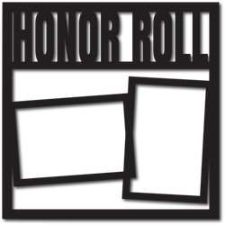 Honor Roll - 2 Frames - Scrapbook Overlay - Digital Cut File - SVG - INSTANT DOWNLOAD