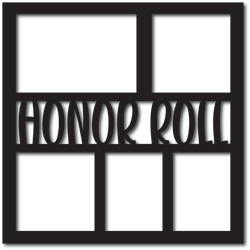 Honor Roll - 5 Frames - Scrapbook Overlay - Digital Cut File - SVG - INSTANT DOWNLOAD