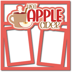 Hot Apple Cider - 2 Frames - Scrapbook Page Layered Overlay Kit