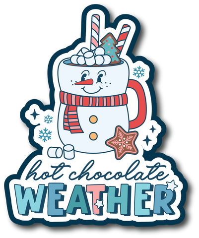 Hot Chocolate Weather - Scrapbook Page Title Sticker