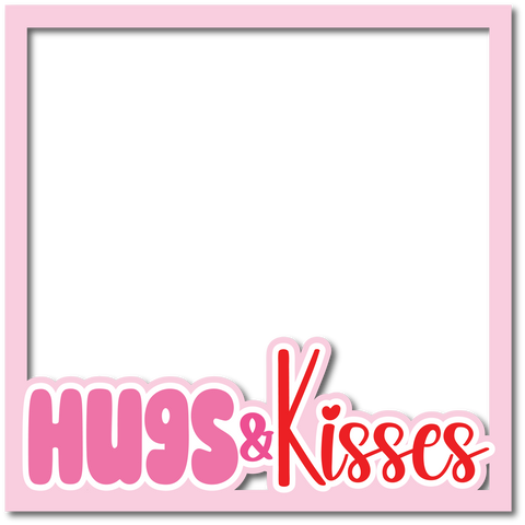Hugs & Kisses - Layered Overlay - Digital Cut File - SVG - INSTANT DOWNLOAD