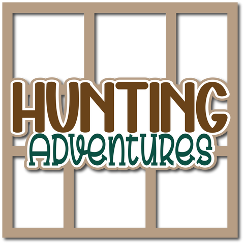 Hunting Adventures - 6 Frames - Layered Overlay - Digital Cut File - SVG - INSTANT DOWNLOAD