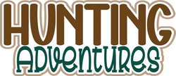 Hunting Adventures - Scrapbook Page Title Sticker