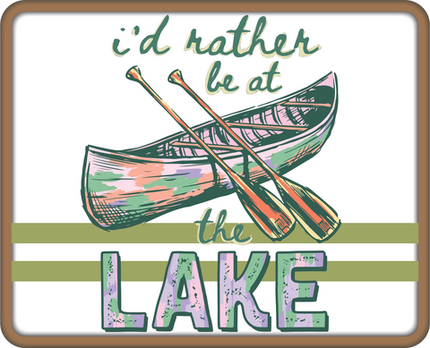 I'd Rather Be at the Lake - Scrapbook Page Title Die Cut
