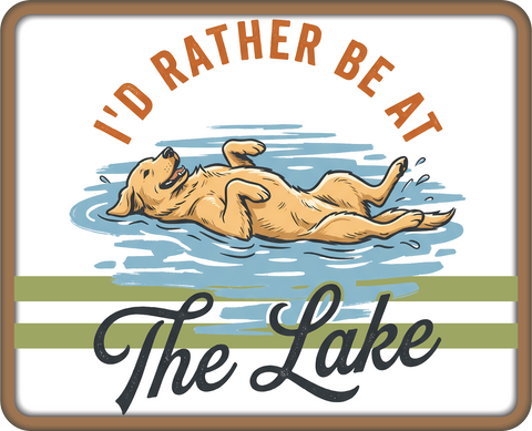 I'd Rather Be at the Lake - Scrapbook Page Title Die Cut