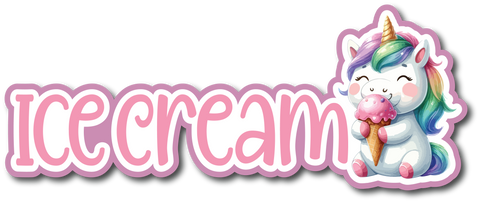 Ice Cream - Scrapbook Page Title Sticker