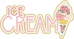 Ice Cream - Scrapbook Page Title Die Cut