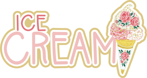 Ice Cream  - Scrapbook Page Title Sticker