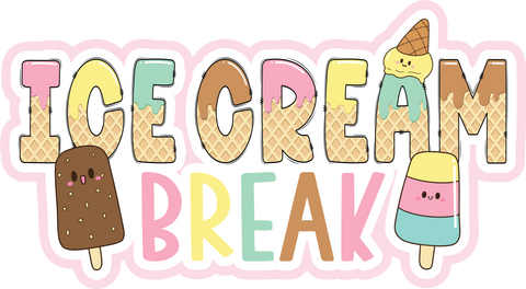Ice Cream Break - Scrapbook Page Title Sticker