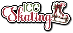 Ice Skating - Scrapbook Page Title Sticker