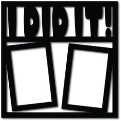 I Did It! - 2 Vertical Frames - Scrapbook Overlay - Digital Cut File - SVG - INSTANT DOWNLOAD