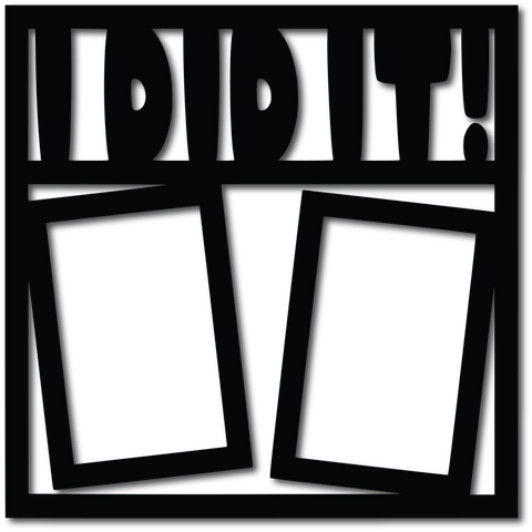 I Did It! - 2 Vertical Frames - Scrapbook Overlay - Digital Cut File - SVG - INSTANT DOWNLOAD
